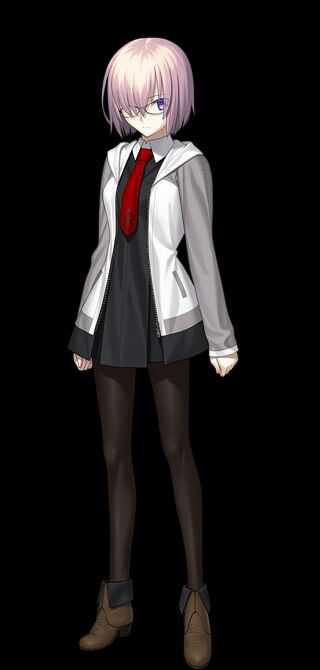 为什么fgo礼装《迦勒底午餐时光》立绘中学妹(盾娘)和栗山未来造型