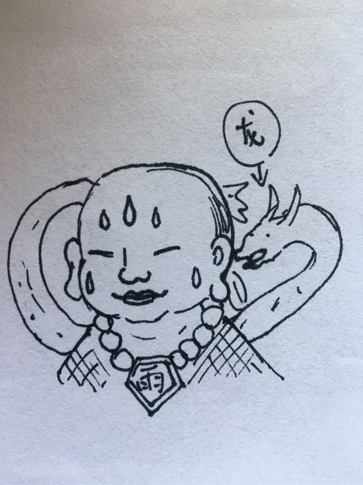 于是一排男生在一张纸上画了一个在他们眼中最接近"雨神"形象的头像