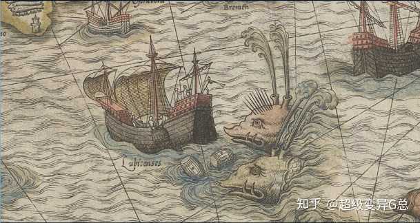 中世纪和文艺复兴时期航海图上的海怪是根据什么绘制的,其形象又是
