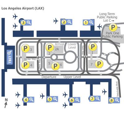 洛杉矶机场平面图图片