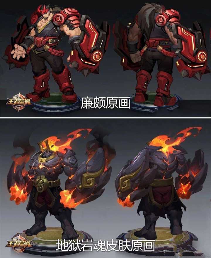 我们来看看廉颇的原画效果.