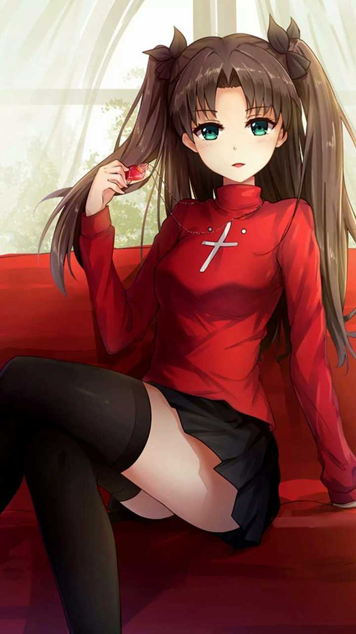 远坂凛呀,傲娇又独立的大小姐  关键是那双腿啊,长啊,召唤英灵的时候