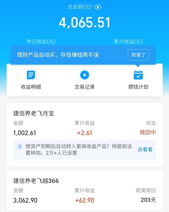 33 答主所持有的理财产品