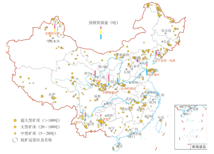 中国金矿分布图片