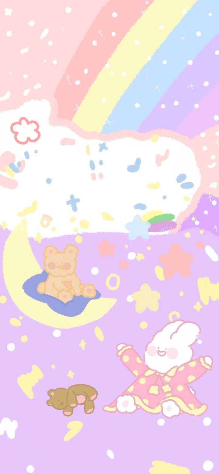 请问有没有这种可爱熊熊壁纸啊?