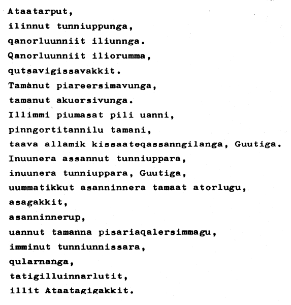 是否能构成多少个语系,都不为人知,或存在分歧; 下图为格陵兰的因纽特
