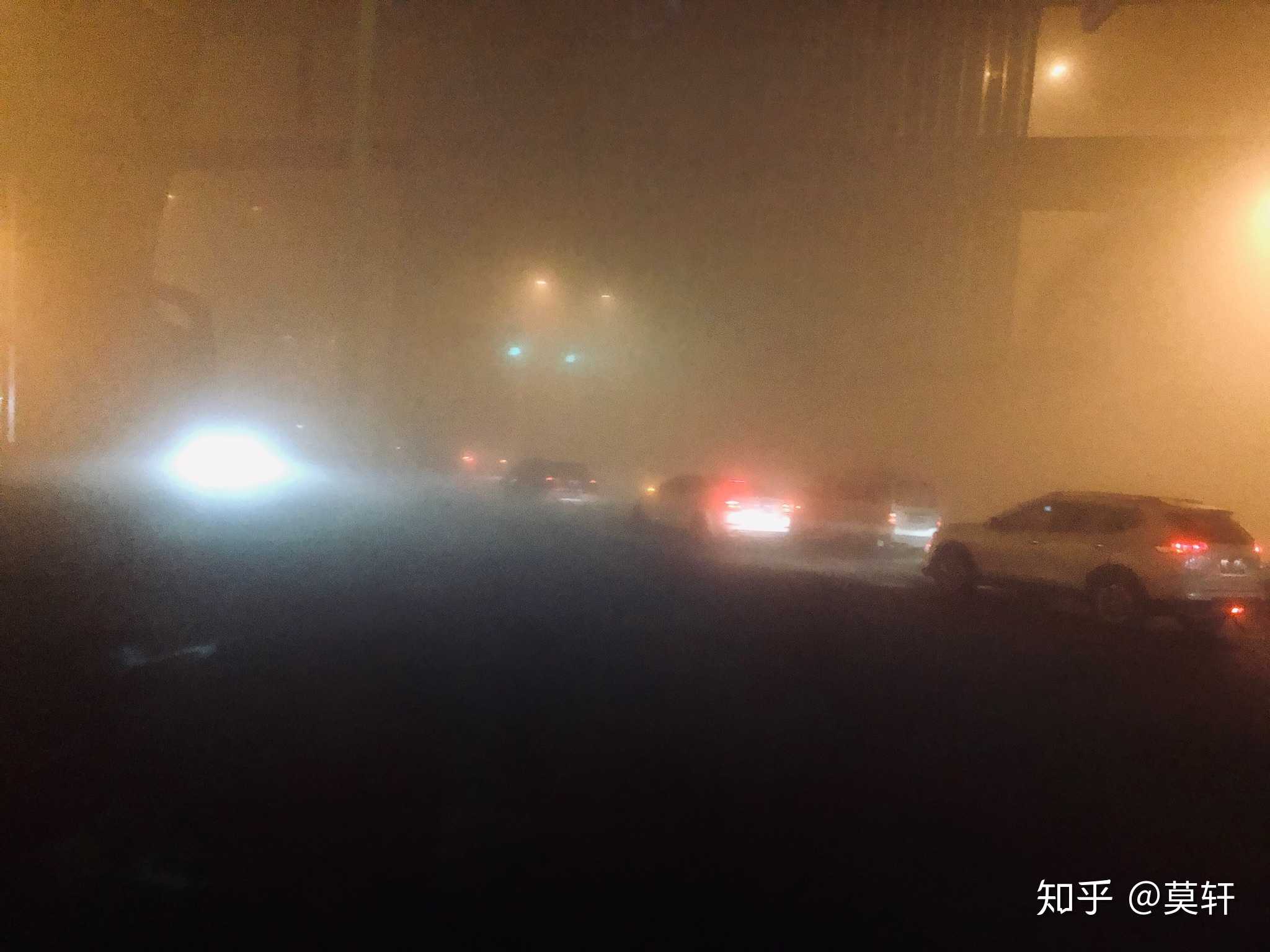 起雾了,雾大的快看不到红绿灯,今天的师傅也温柔了,开车不快还特别稳