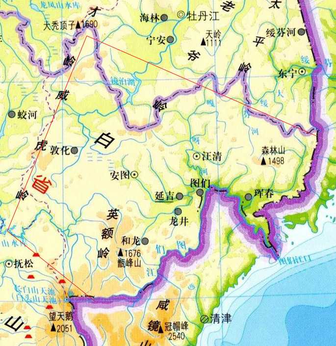 是東北朝鮮族的主要聚居地,位於長白山西側,松花江,圖們江發源地