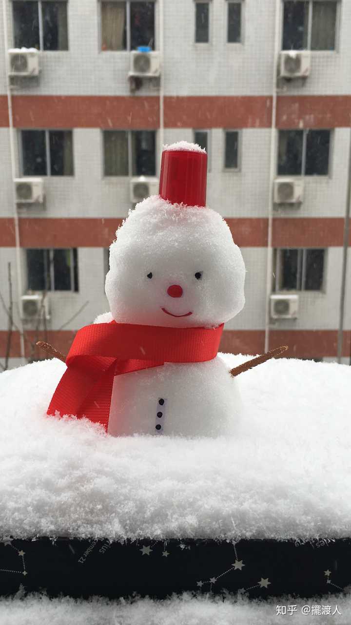 这是三两天后的雪人