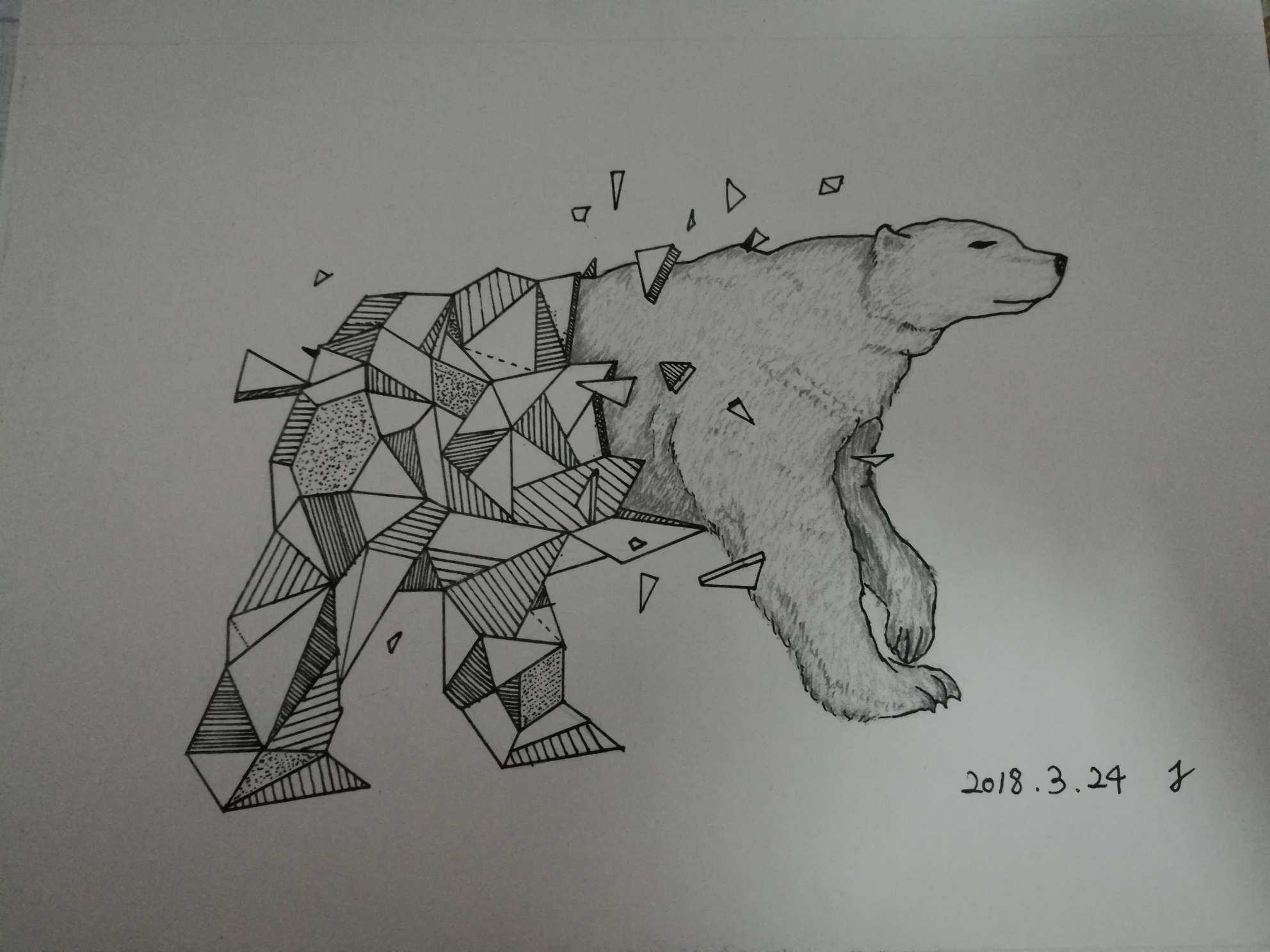 自由手绘# 补昨日作业