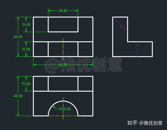它的三视图怎么画