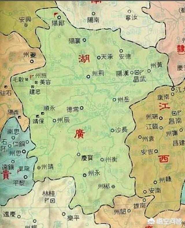 如下面這張明朝地理圖