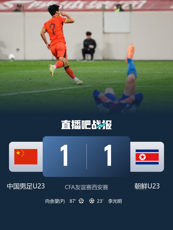 U23 国足 1-1 战平朝鲜，李新翔造点，向余望点球破门，如何评价本场比赛？