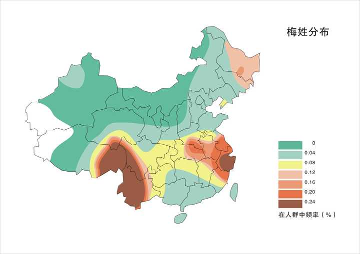 姓氏在地域分布上有什么特征吗 知乎