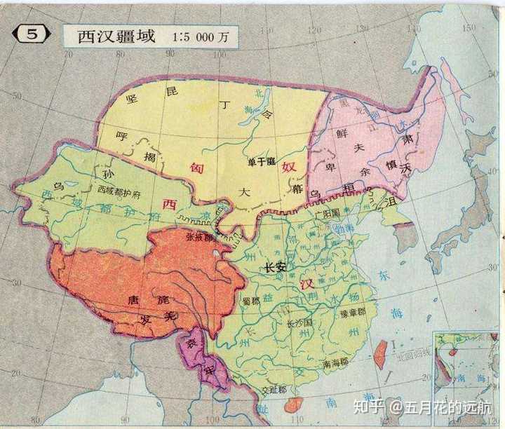 但当我查看中国历史地图集对比今天中国版图很有趣的发现:甘肃省省界