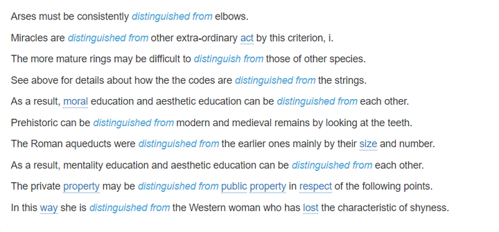 be distinguished from和be distinguishable from的区别？