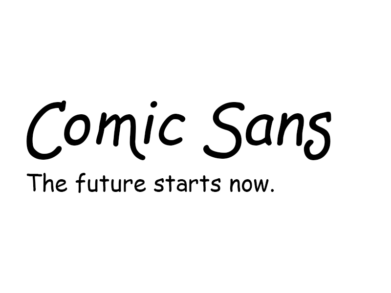 字体欣赏comicsans进化