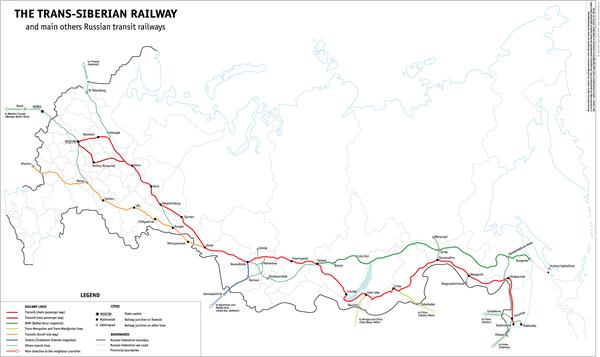 Транссибирская магистраль карта