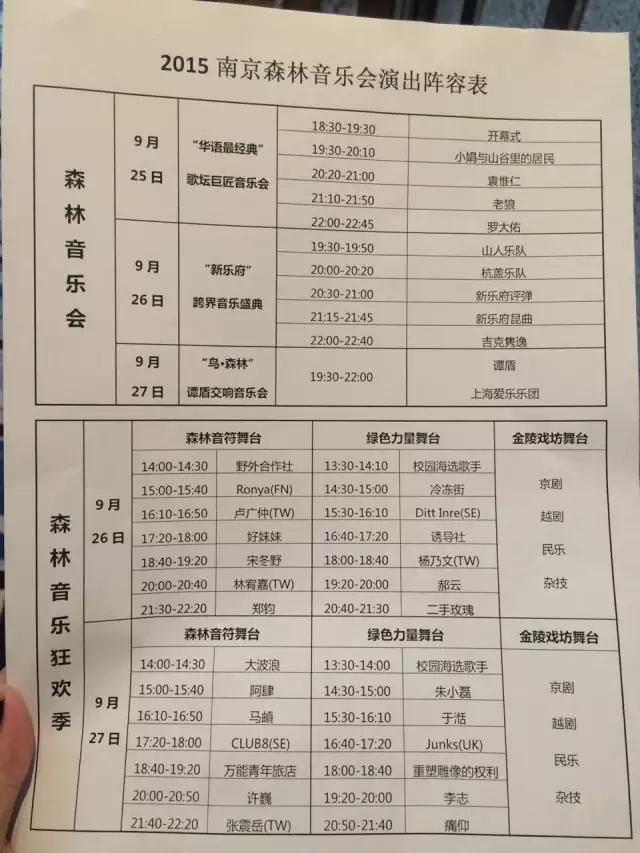 最后的安利:很快就到南京森林音乐节了.