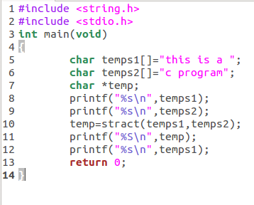 linux下gcc编译c程序,碰到字符串相关的程序总