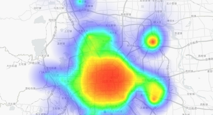 根据百万条订单地址做某个城市订单热力图