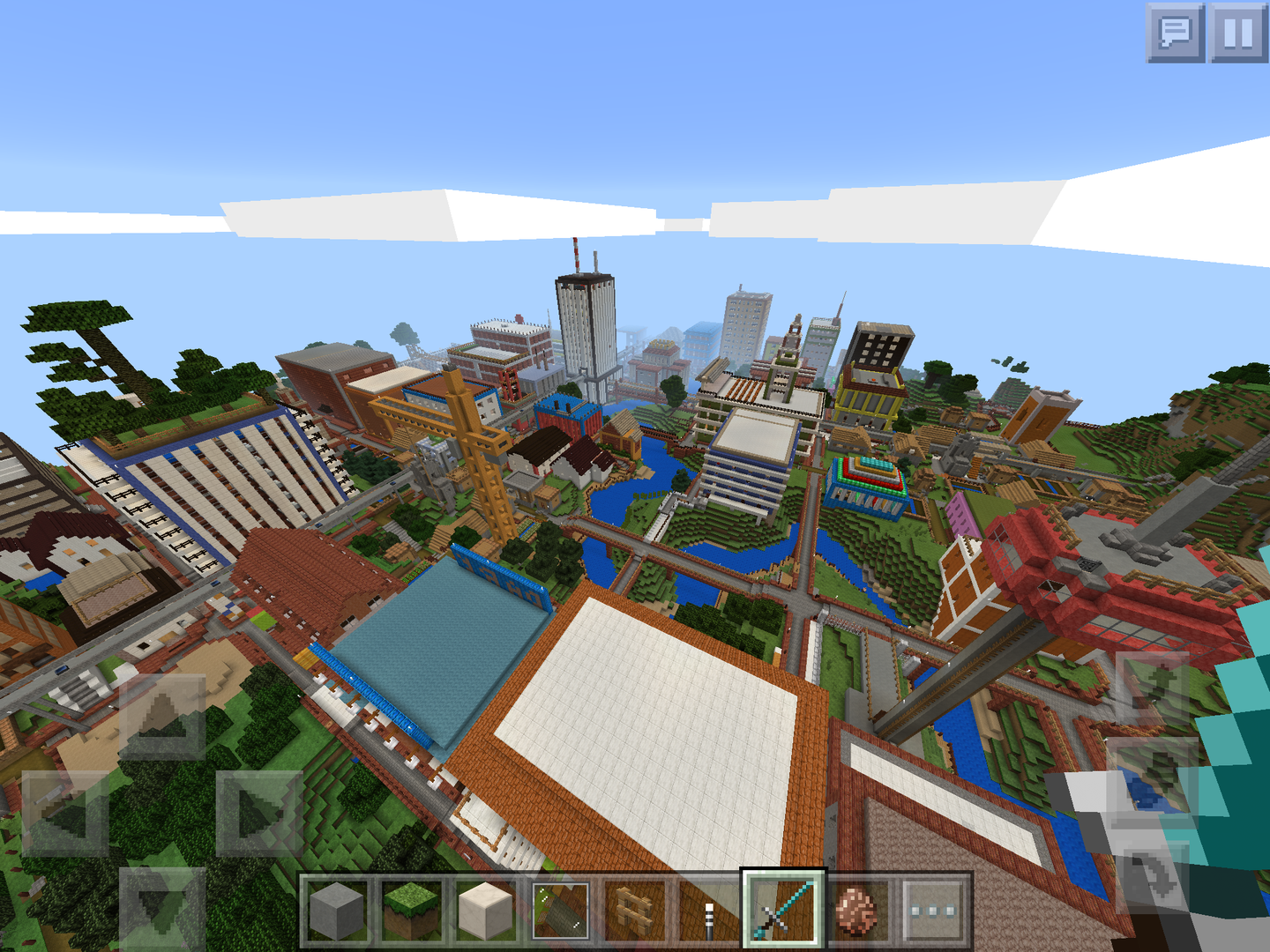 大神们看过来 这是一个pe玩家的minecraft城市 知乎