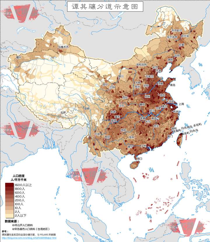 中国人口密度图片