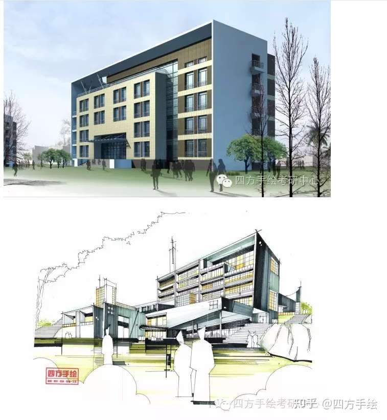 建筑考研快题手绘干货分享 建筑快题立面应该如何设计 掌握好这几点 秒变立面设计大神 知乎