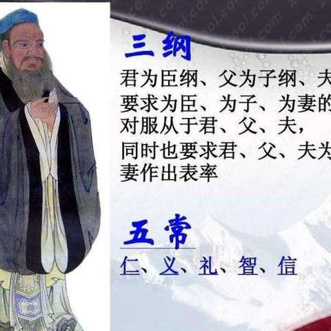三纲五常(纲常)是中国儒家伦理文化中的重要思想, 儒教通过三纲五＃