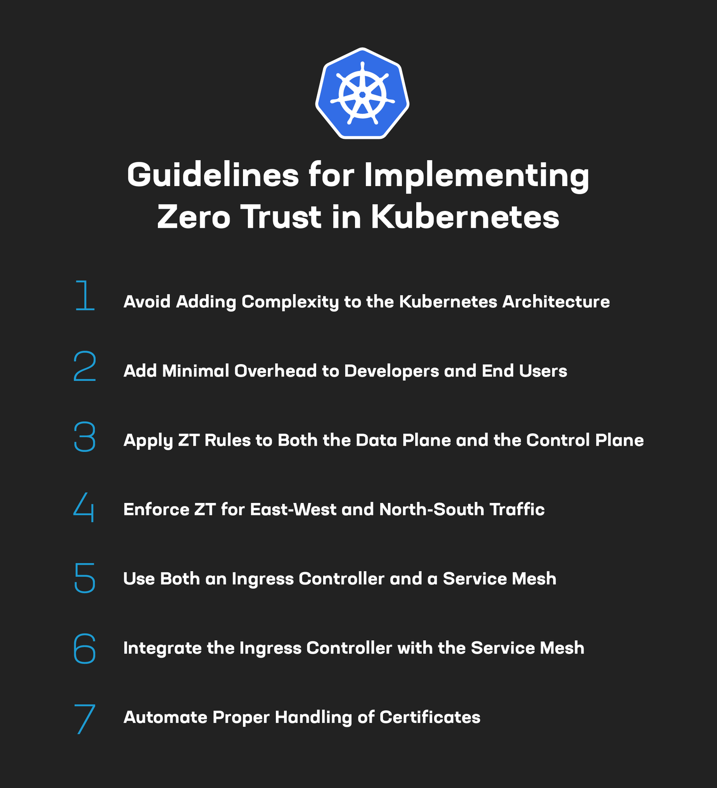 在 Kubernetes 中实施零信任的七条准则