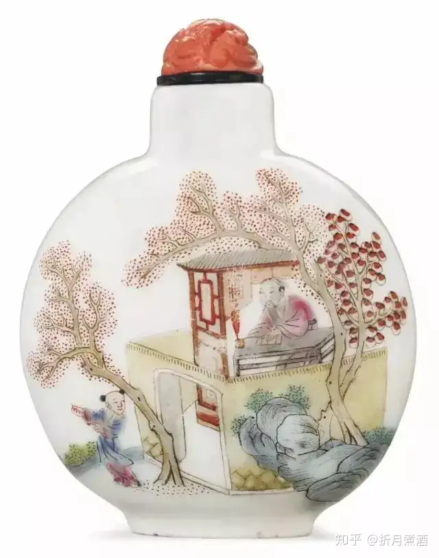 茶器鼻煙壺『赤壁圖』『靜聽松風圖』手絵精品 中國傳統工芸美術作品