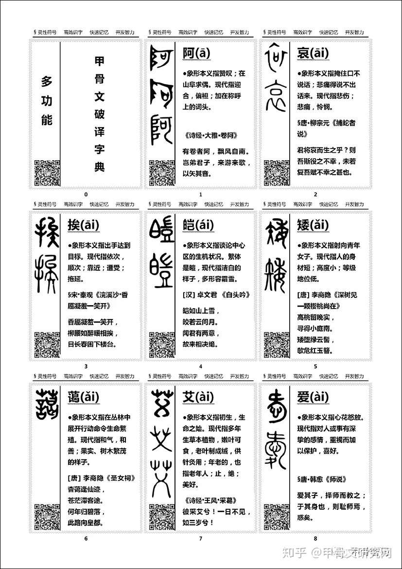 考试必备 多功能汉字甲骨文破译字典 象形识字速记 古文破译通用字典 知乎