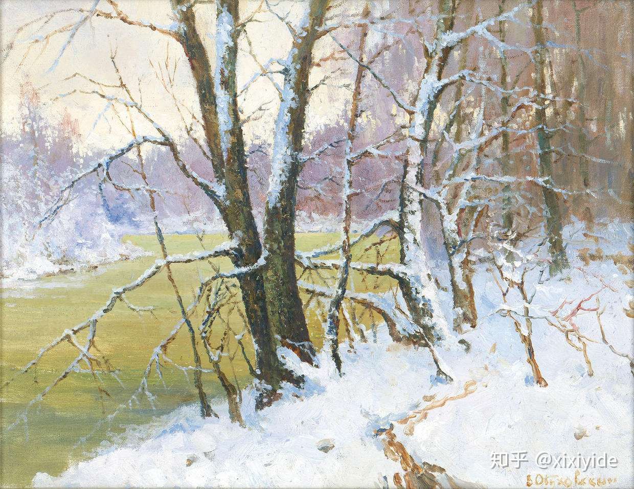 读画 只有静静的雪陪伴着我 它悄悄落着 知乎