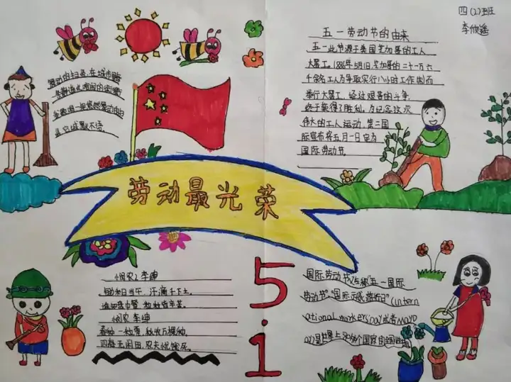 手抄报 | 五一劳动节手抄报作业来啦！这些模板提前收藏，作业不慌！