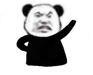 熊猫头无字模板图片