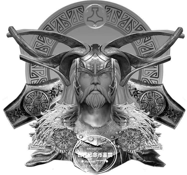 世界纪念币鉴赏 的想法: 2022 年加纳北欧诸神奥丁和托尔硬币( 250