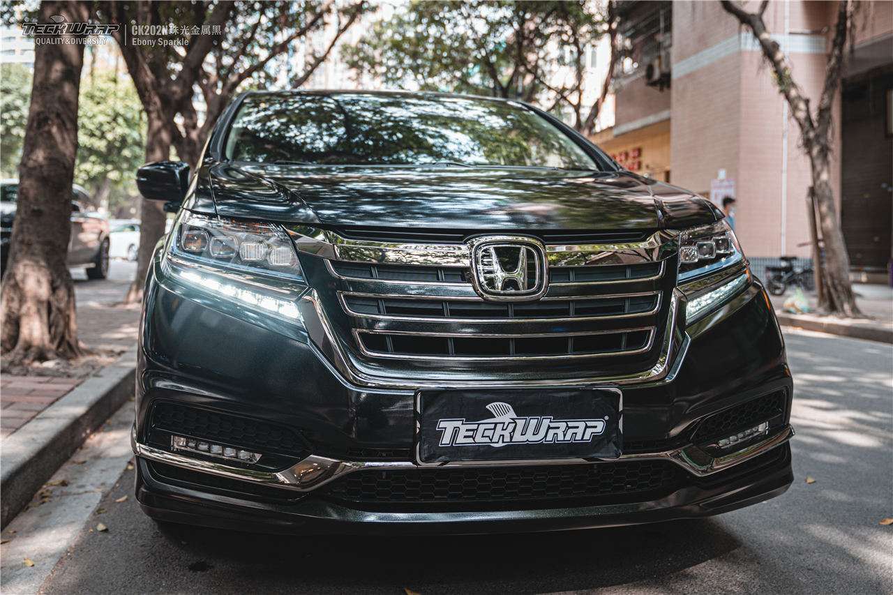 贴改色膜弄了台本田艾力绅 珠光黑 好看吗 知乎