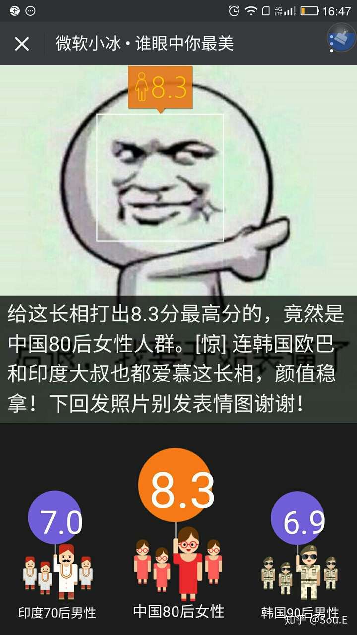 用微软小冰测出来的素颜的时候颜值7分左右的女生的颜值大概是怎样的 知乎