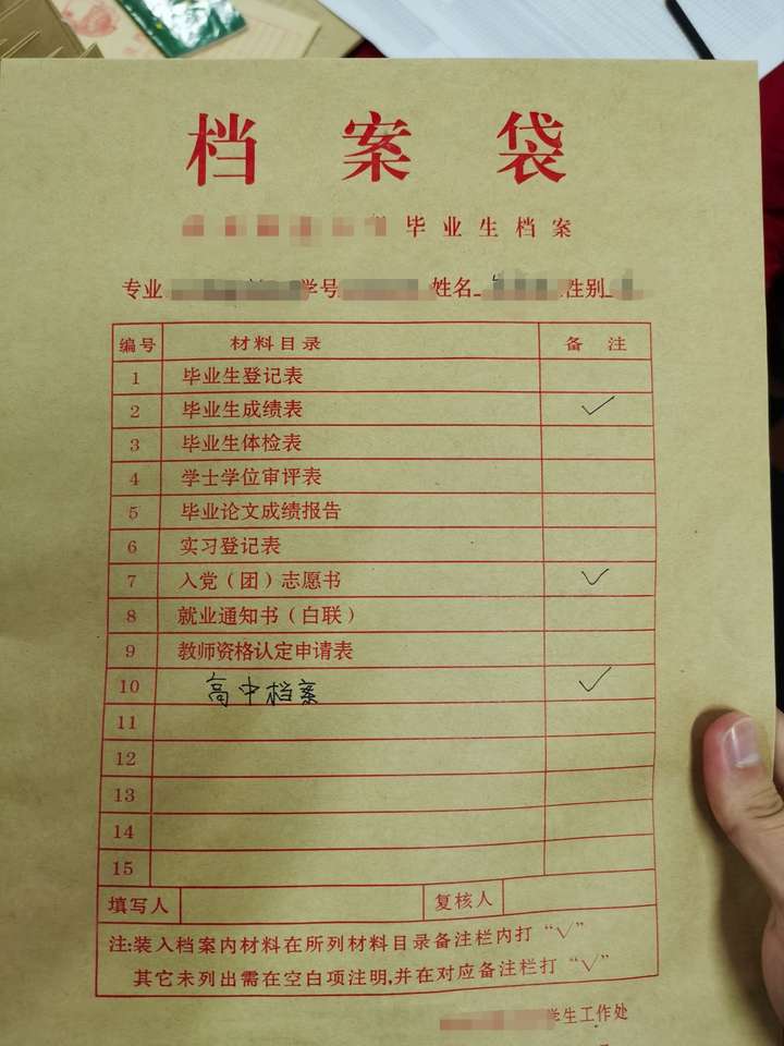 大学毕业生档案里有哪些东西?