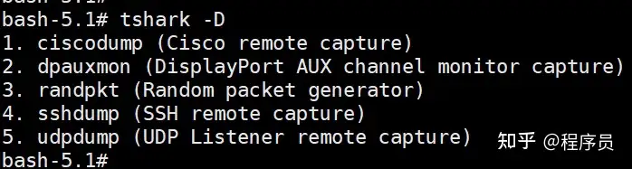 Docker容器内 Tshark D 网卡列表显示不全问题解决 知乎