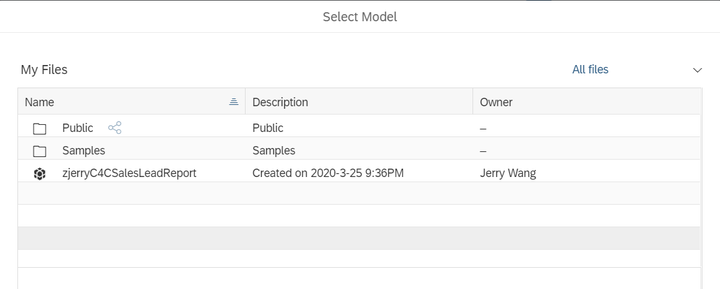 SAP Analytics Cloud里如何基于一个已有的model创建Story