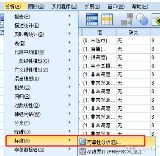 Spss数据分析 信度效度分析 知乎