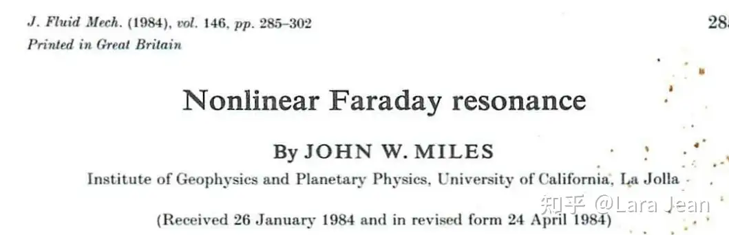 Nonlinear Faraday resonance - 知乎