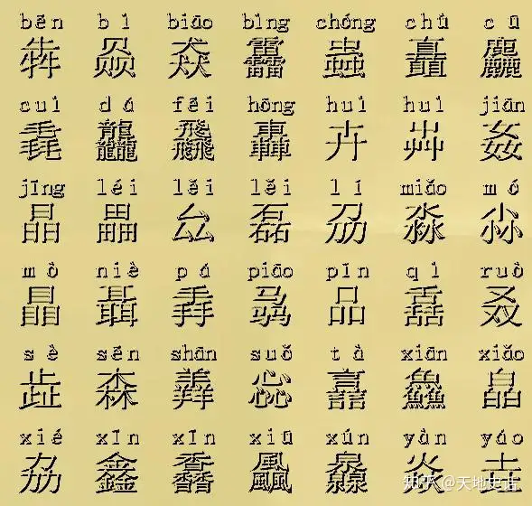 三个 字 摞一起念什么 35个叠字考验你的汉字水平 知乎