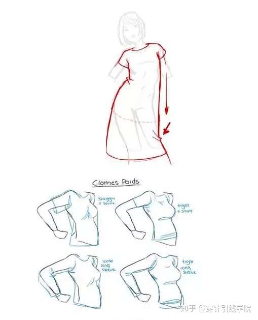 人体与衣褶如何处理?服装手绘这么学……