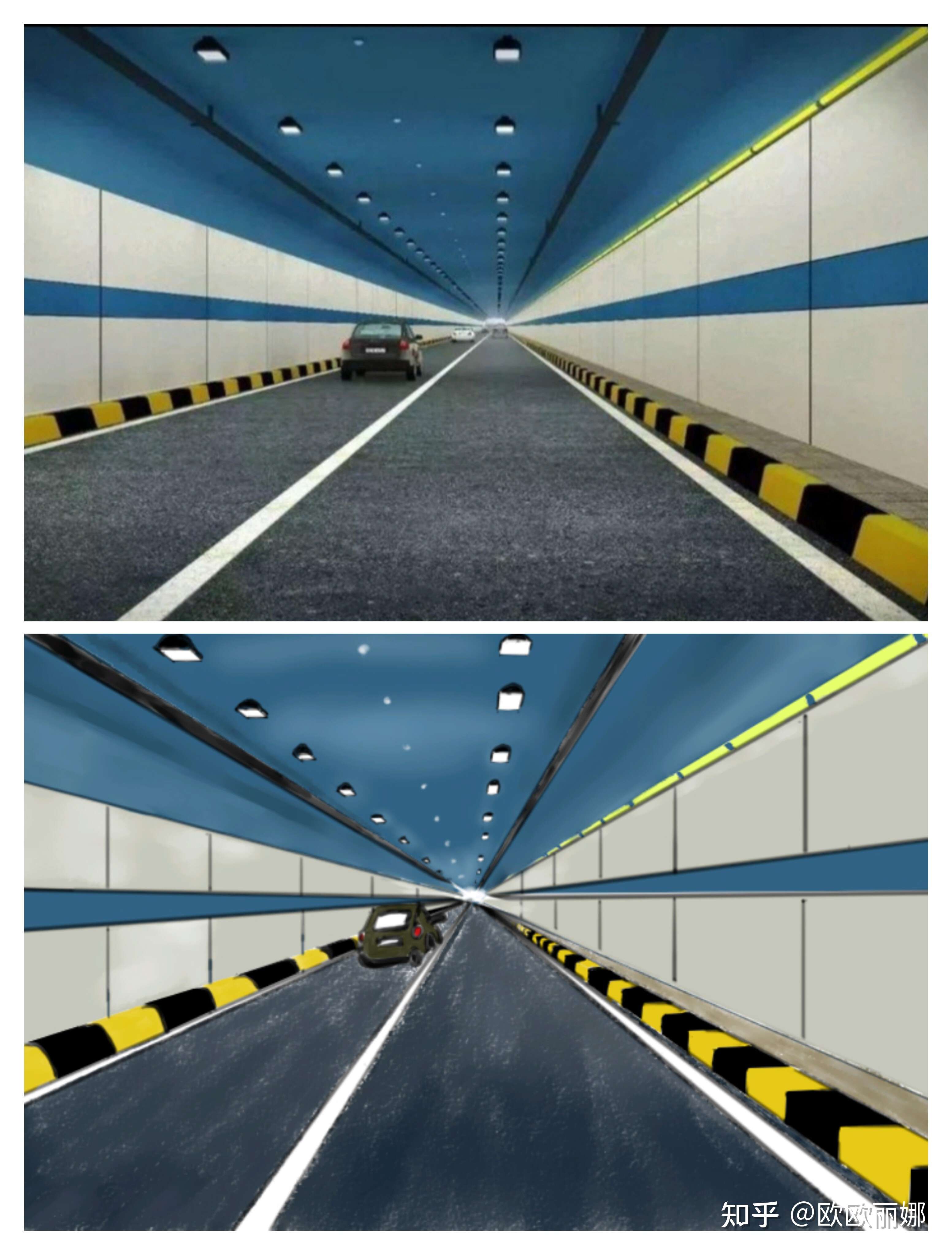 第二张板绘练习一点透视的隧道照片临摹