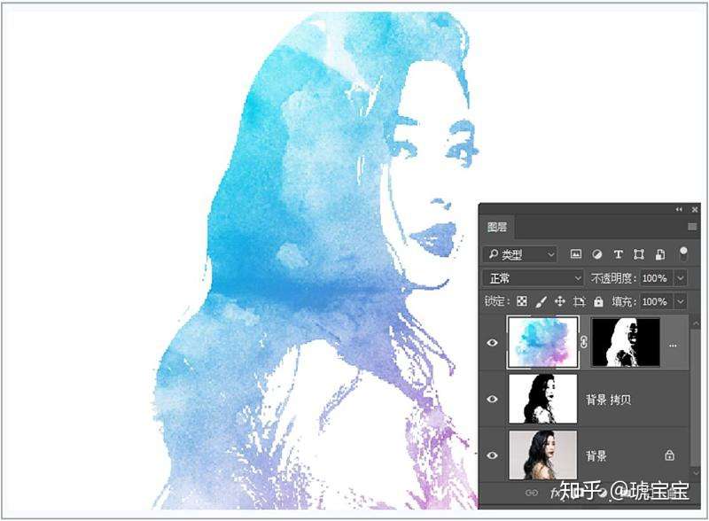 Photoshop教程 人像水彩效果教程 知乎