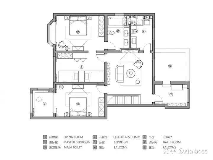 林夏设计 | 秦皇岛 270㎡现代美式轻奢住宅设计过程分享(图11)