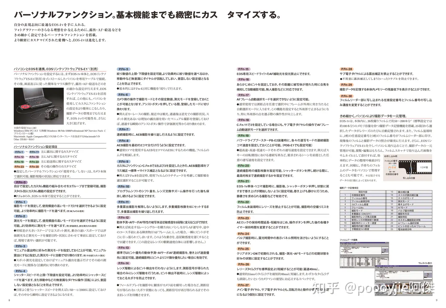 傳統相機】佳能Canon EOS-1V 展示手冊- 知乎