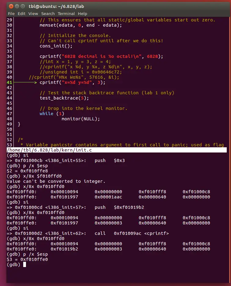 MIT 6.828 操作系统lab1 快来学习引导自己的系统内核吧（附带视频讲解